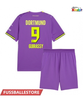 Günstige Borussia Dortmund Serhou Guirassy #9 3rd trikot Kinder 2026-27 Kurzarm (+ Kurze Hosen)